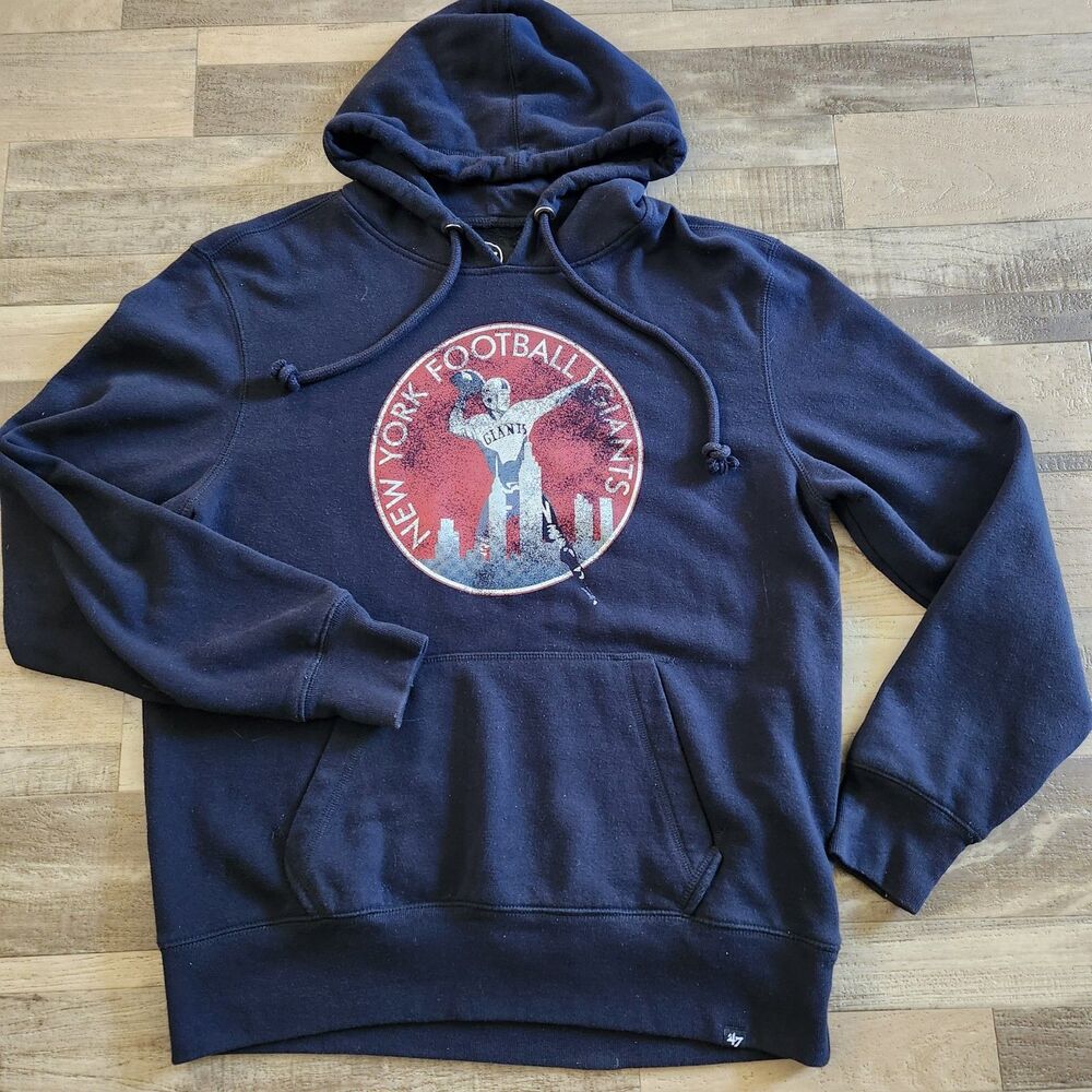 New York Football Giants '47 Brand Retro 1950s Skyline Logo Hoodie Black Size M